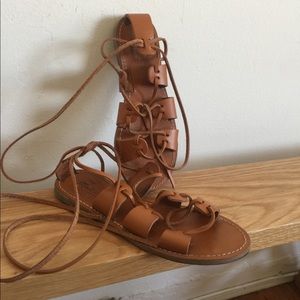 Madewell Brown lace up sandals